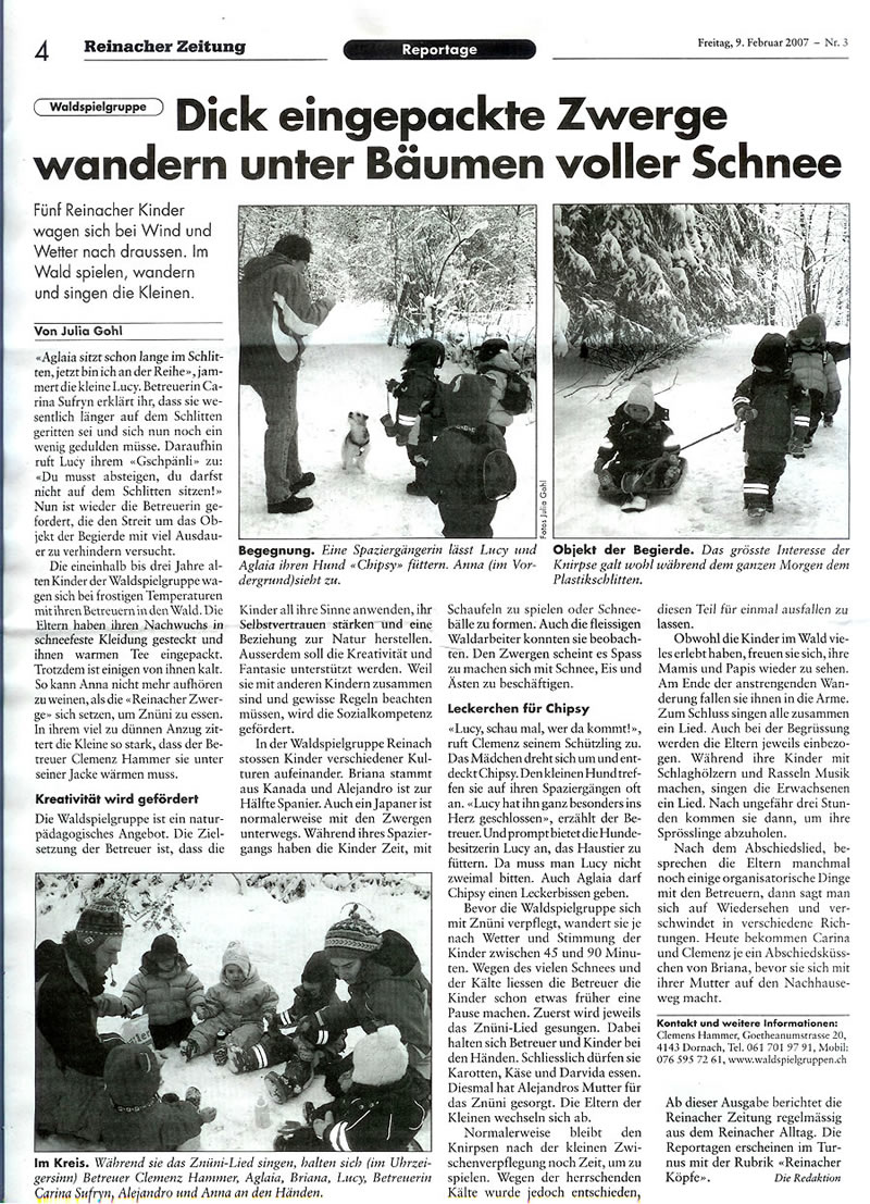 Reinacher Zeitung Februar 2007